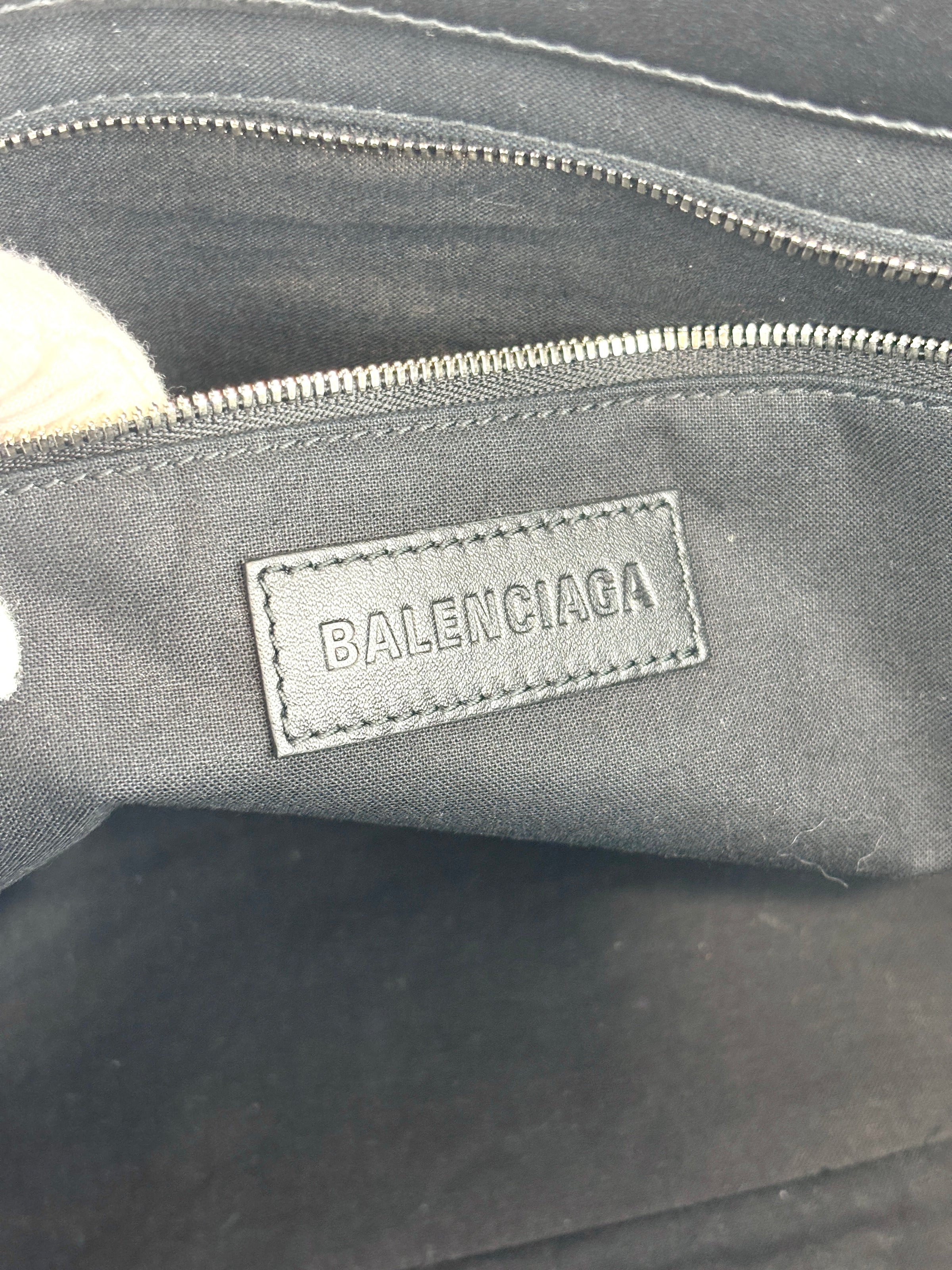 Cities Paris Jumbo Small Tote Bag In Beige Canvas With Black Leather Trim