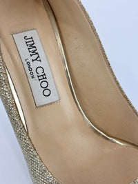 Luna Gold Glitter Platform Pumps Size 39