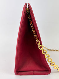 AD21 3045 Vintage Suede Clutch with Chain