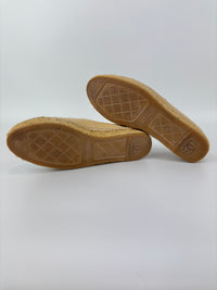Beige / Black Lambskin Espadrilles Size 39