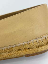 Beige / Black Lambskin Espadrilles Size 39