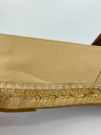 Beige / Black Lambskin Espadrilles Size 39