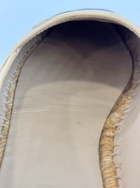 Beige / Black Lambskin Espadrilles Size 39