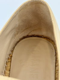Beige / Black Lambskin Espadrilles Size 39
