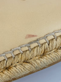 Beige / Black Lambskin Espadrilles Size 39