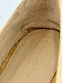 Beige / Black Lambskin Espadrilles Size 39