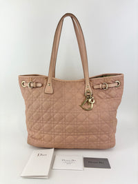 Medium Panarea Coated Canvas Cannage Tote Rosato