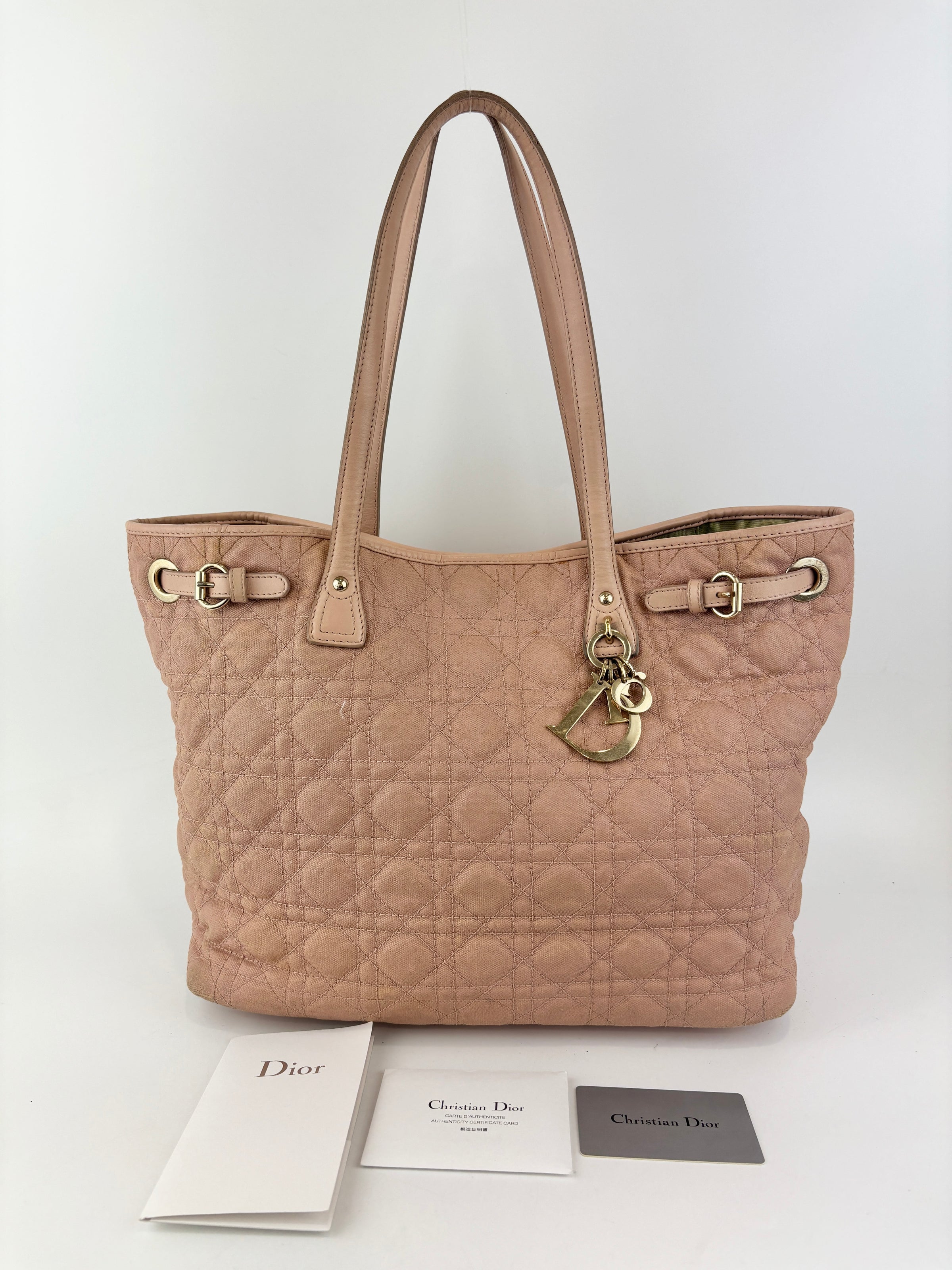 Medium Panarea Coated Canvas Cannage Tote Rosato