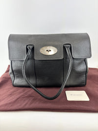 Bayswater Heavy Grain Leather Tote Bag Black