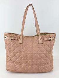 Medium Panarea Coated Canvas Cannage Tote Rosato