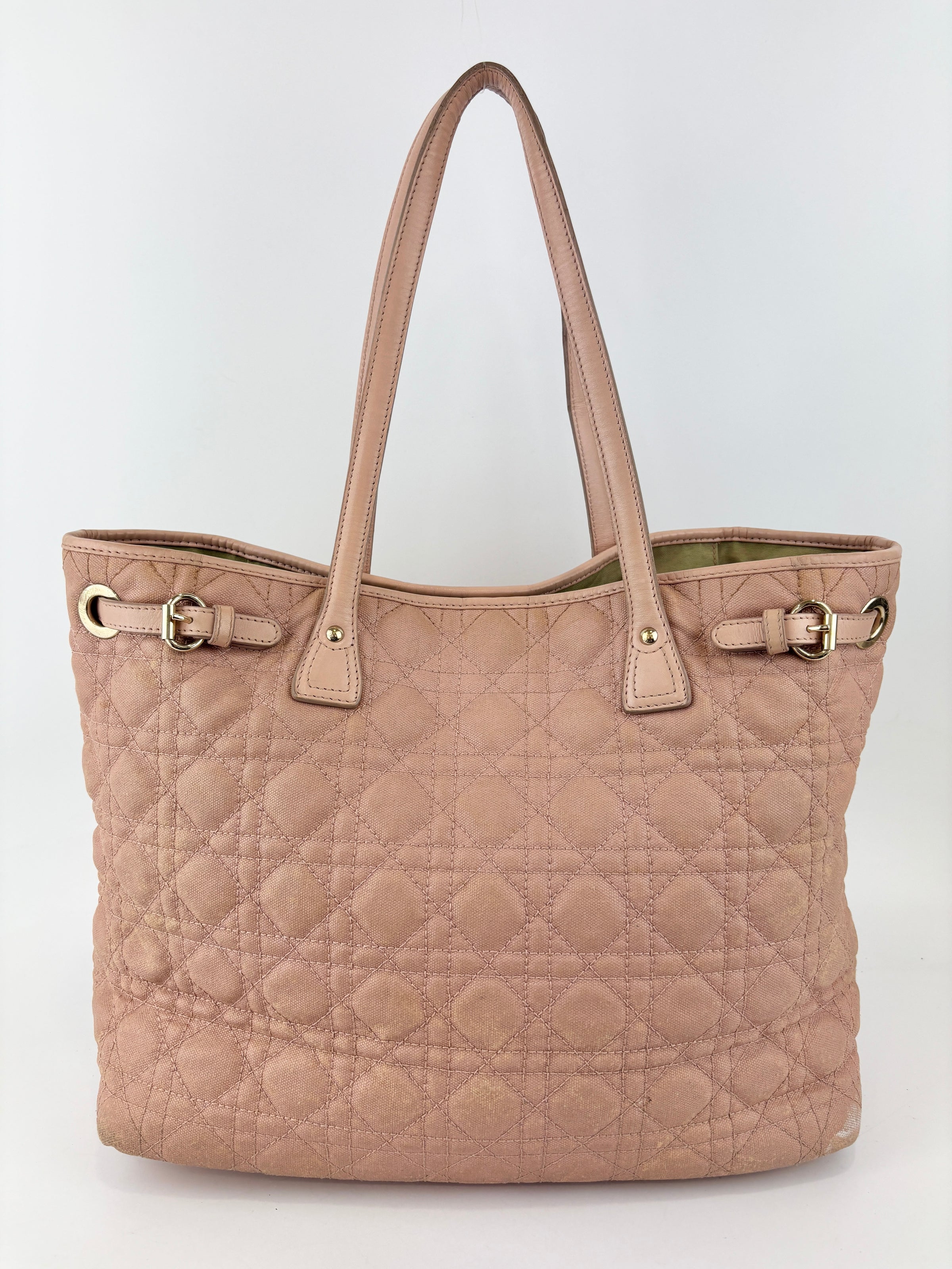 Medium Panarea Coated Canvas Cannage Tote Rosato