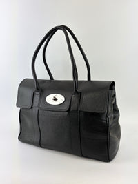 Bayswater Heavy Grain Leather Tote Bag Black