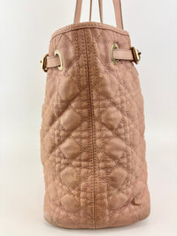 Medium Panarea Coated Canvas Cannage Tote Rosato