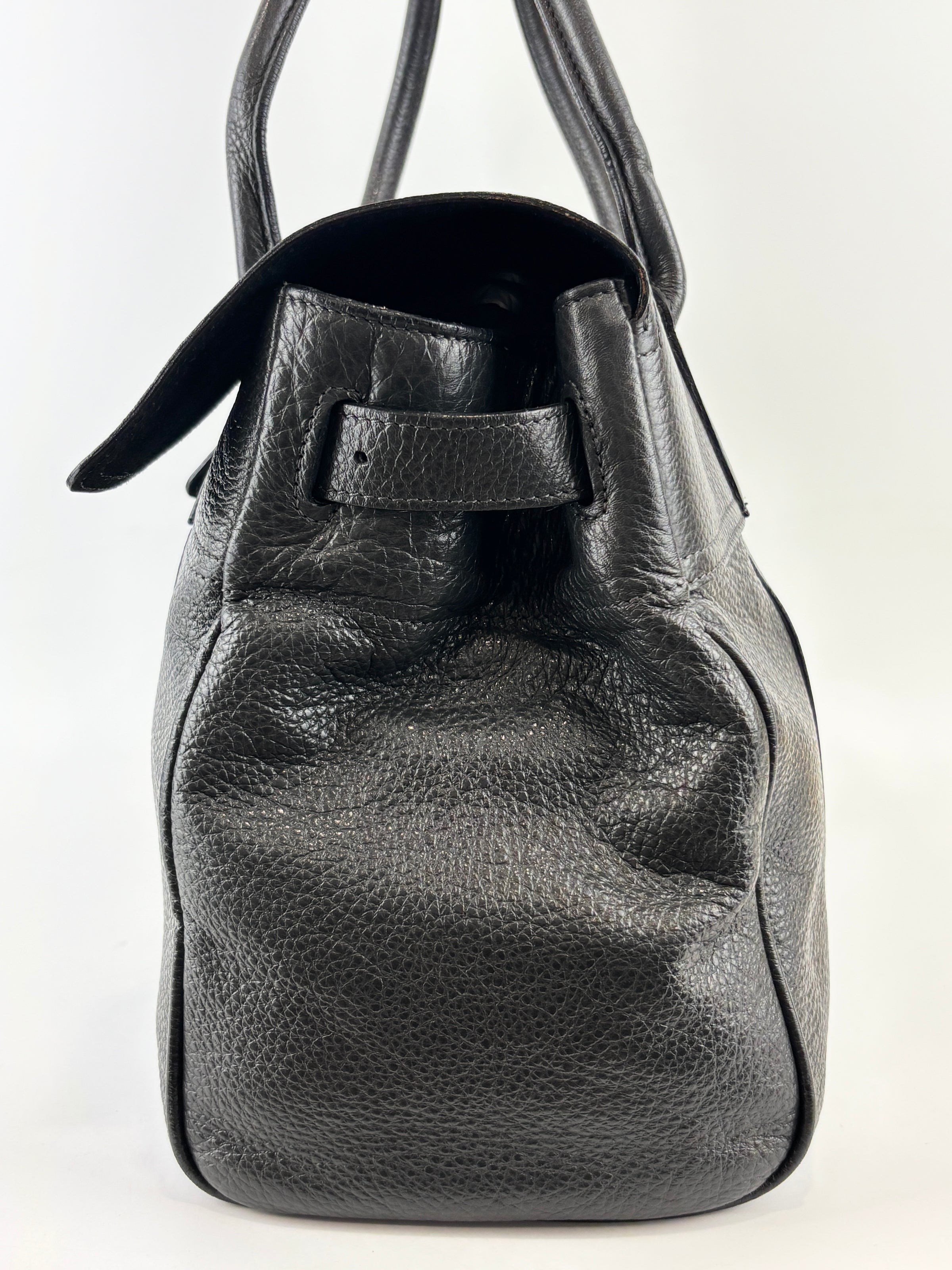 Bayswater Heavy Grain Leather Tote Bag Black