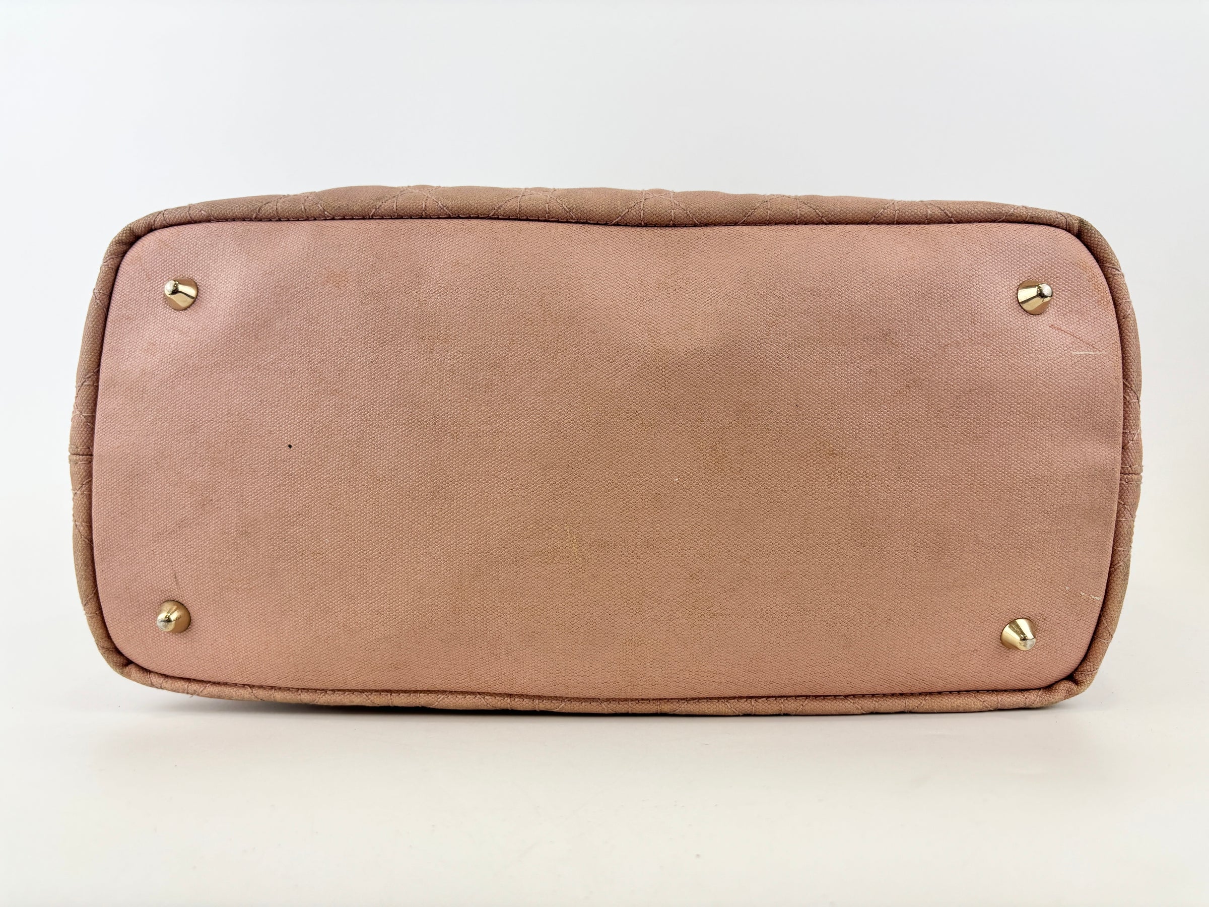 Medium Panarea Coated Canvas Cannage Tote Rosato