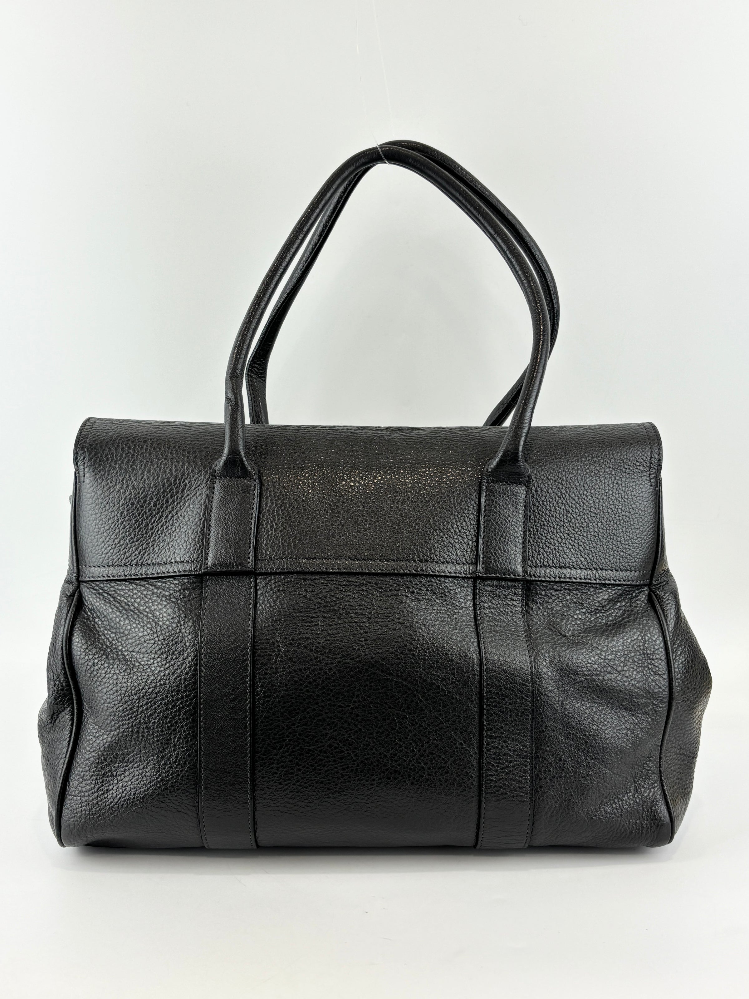 Bayswater Heavy Grain Leather Tote Bag Black