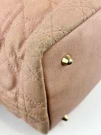 Medium Panarea Coated Canvas Cannage Tote Rosato
