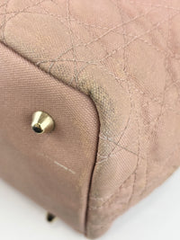 Medium Panarea Coated Canvas Cannage Tote Rosato