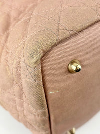 Medium Panarea Coated Canvas Cannage Tote Rosato