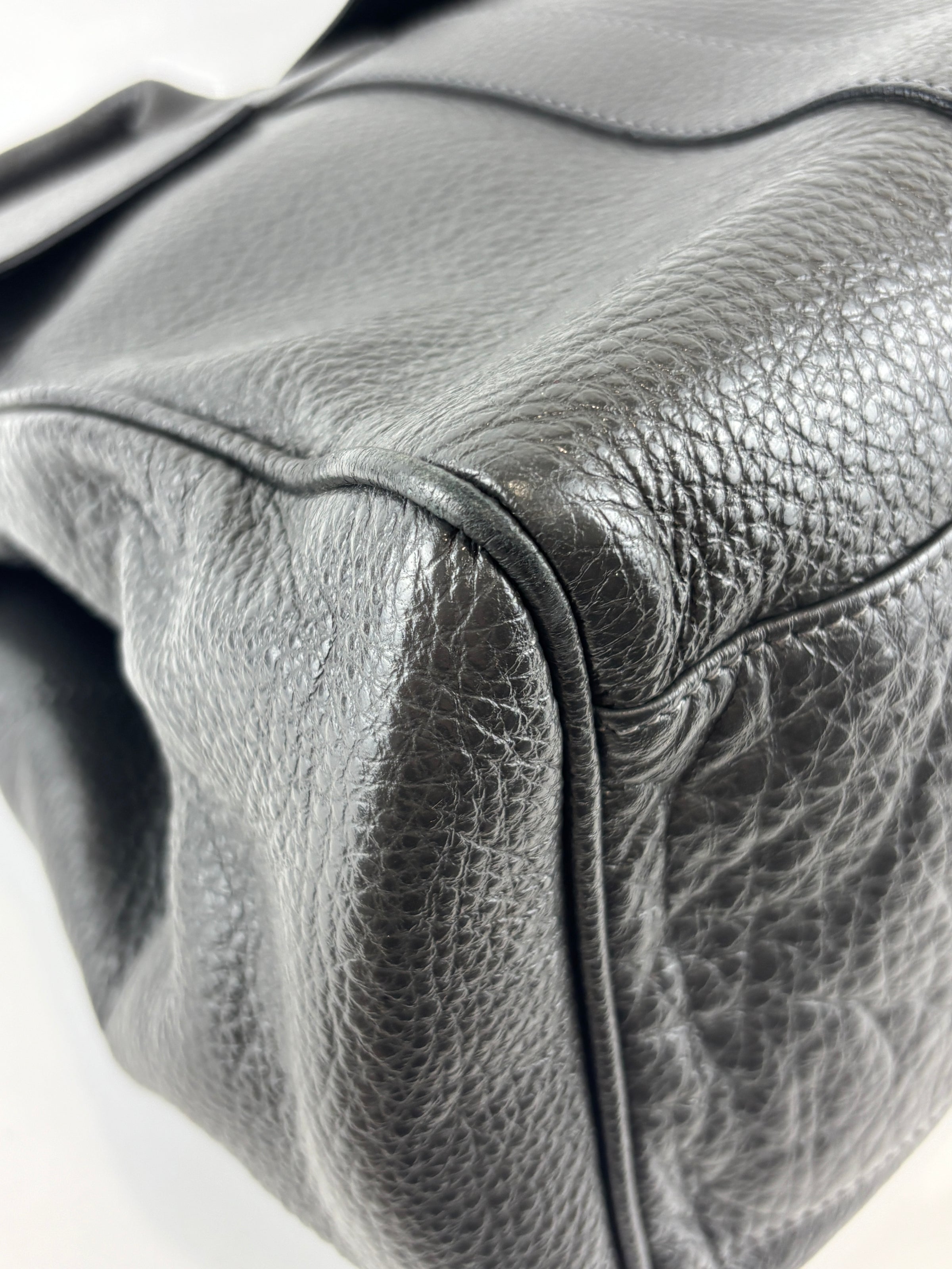 Bayswater Heavy Grain Leather Tote Bag Black