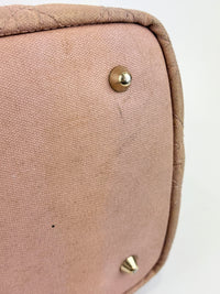 Medium Panarea Coated Canvas Cannage Tote Rosato