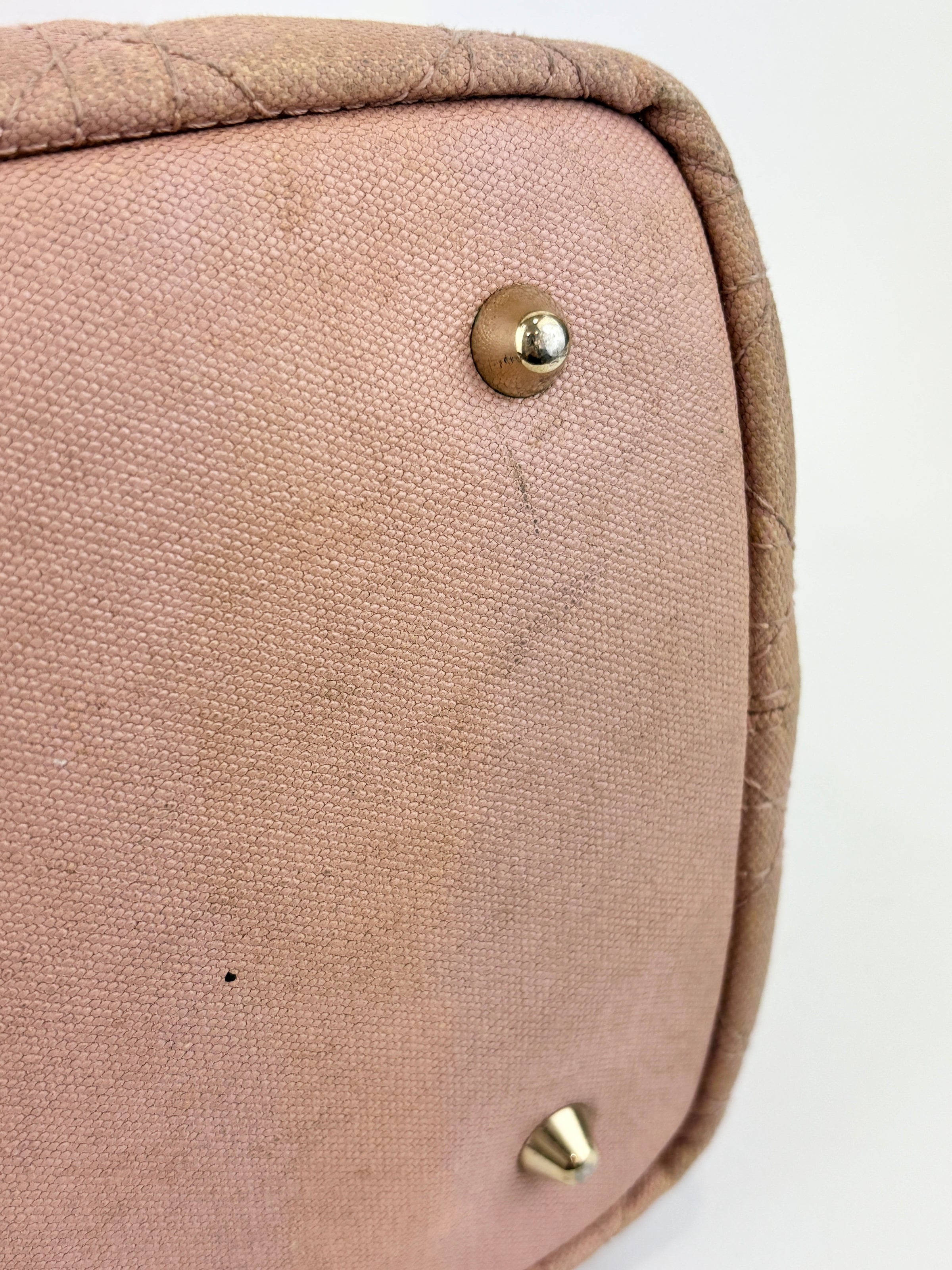 Medium Panarea Coated Canvas Cannage Tote Rosato