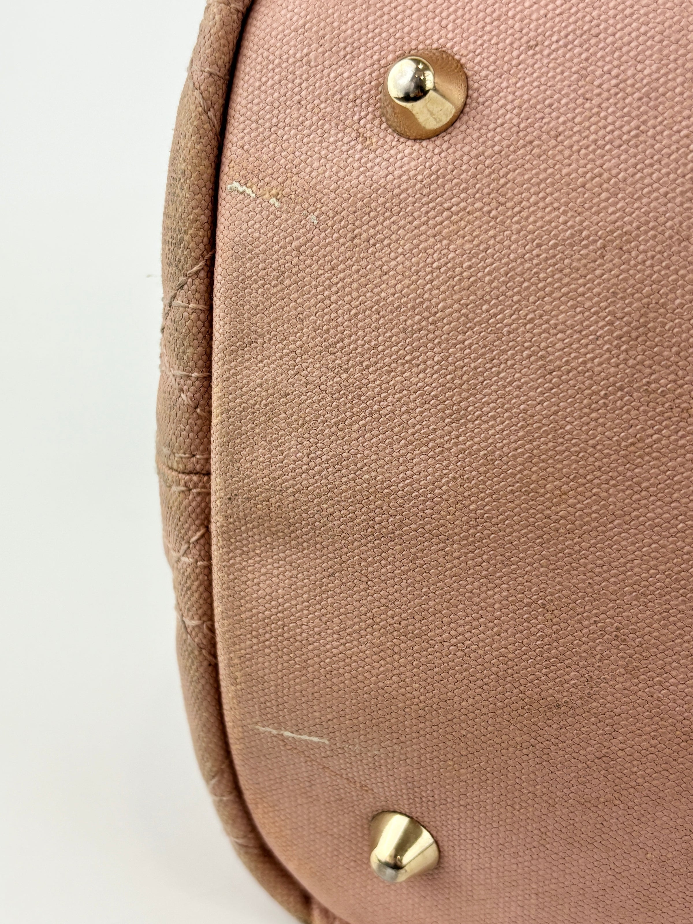 Medium Panarea Coated Canvas Cannage Tote Rosato