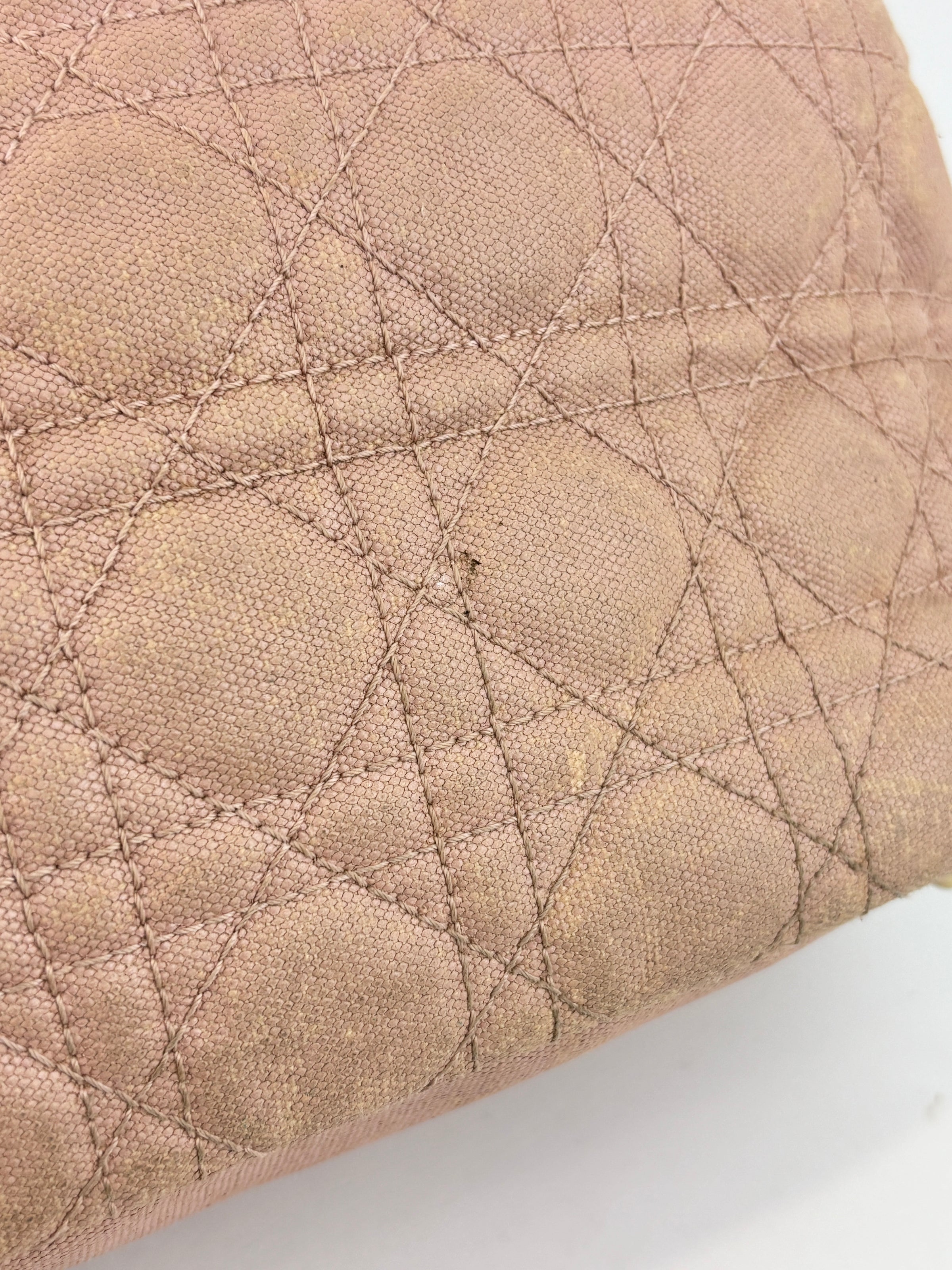 Medium Panarea Coated Canvas Cannage Tote Rosato