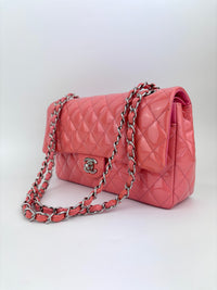 Classic Medium Flap Patent Salmon Pink SHW