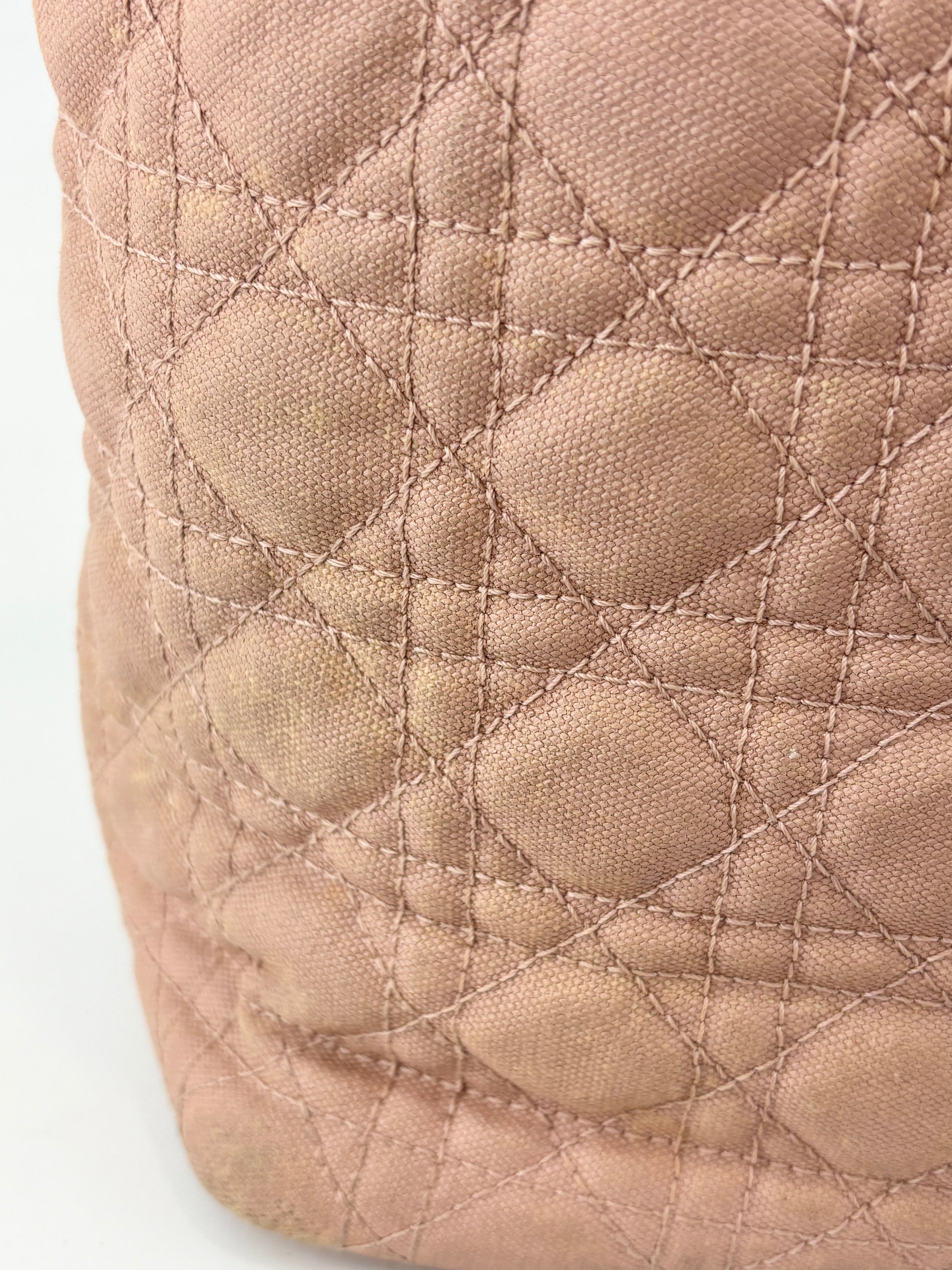 Medium Panarea Coated Canvas Cannage Tote Rosato