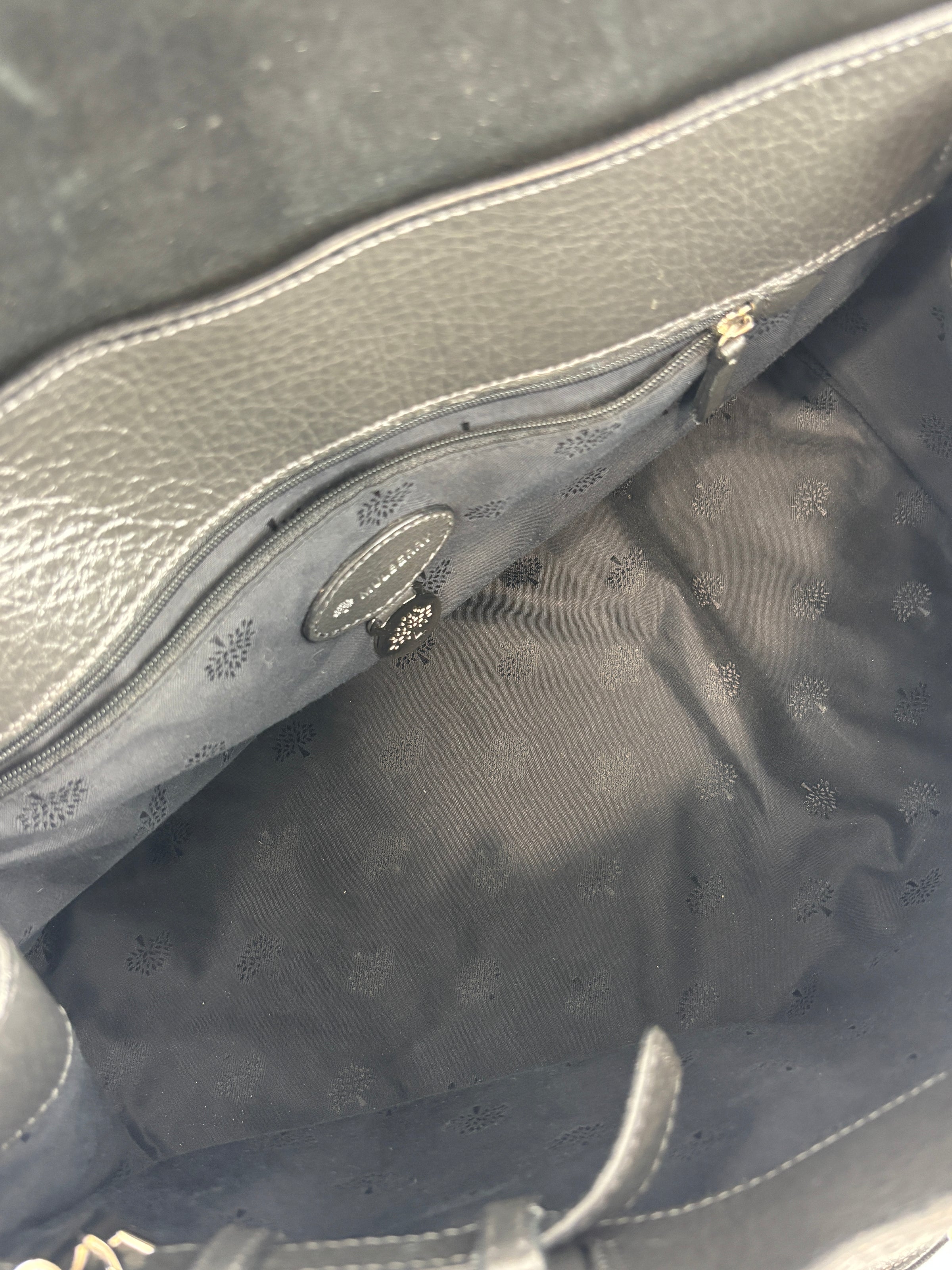 Bayswater Heavy Grain Leather Tote Bag Black