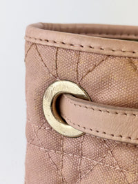 Medium Panarea Coated Canvas Cannage Tote Rosato