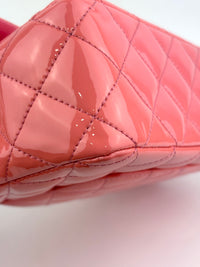 Classic Medium Flap Patent Salmon Pink SHW