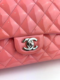 Classic Medium Flap Patent Salmon Pink SHW