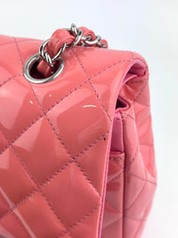 Classic Medium Flap Patent Salmon Pink SHW