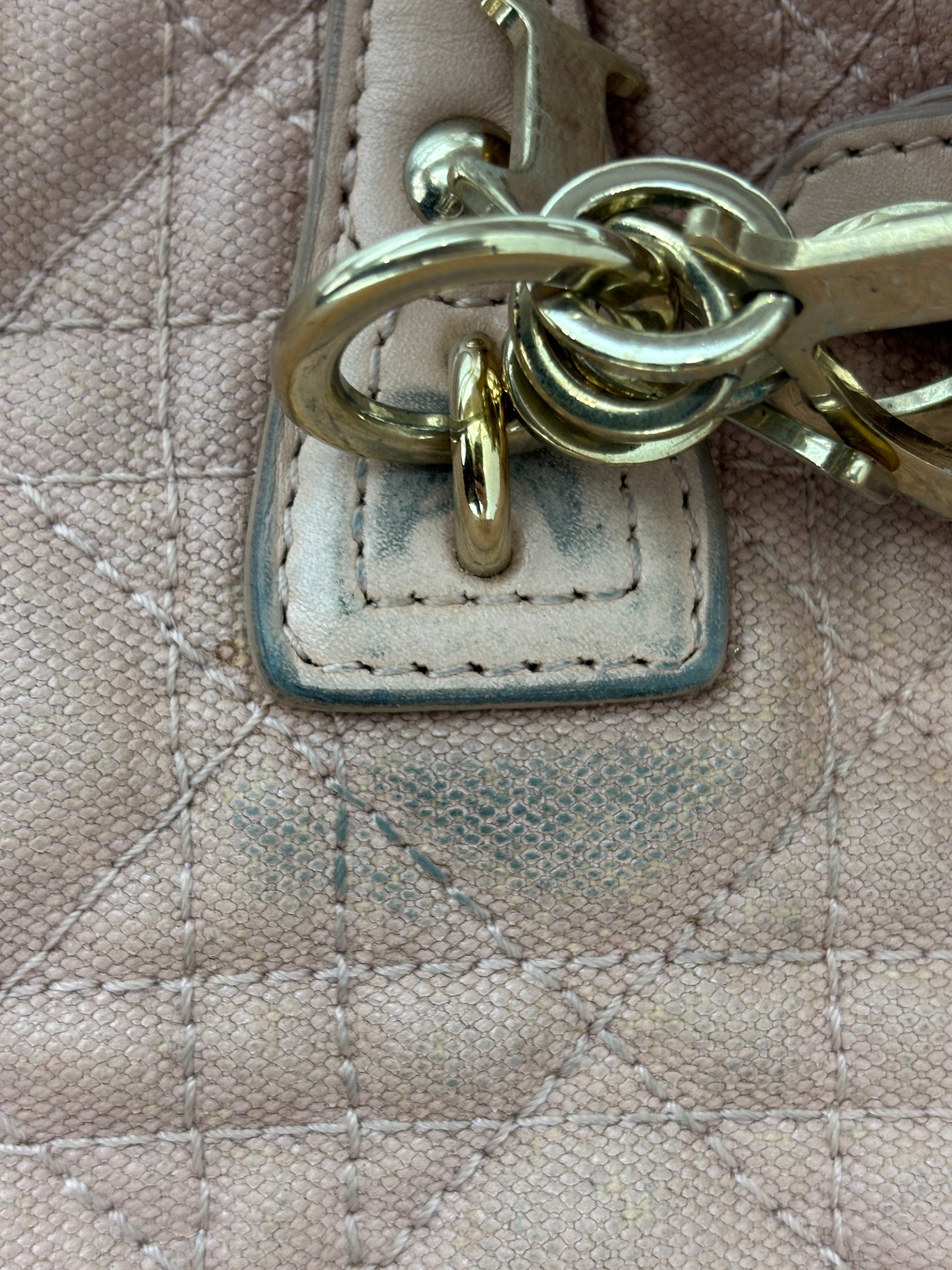 Medium Panarea Coated Canvas Cannage Tote Rosato