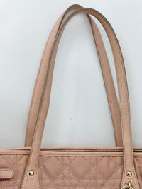 Medium Panarea Coated Canvas Cannage Tote Rosato