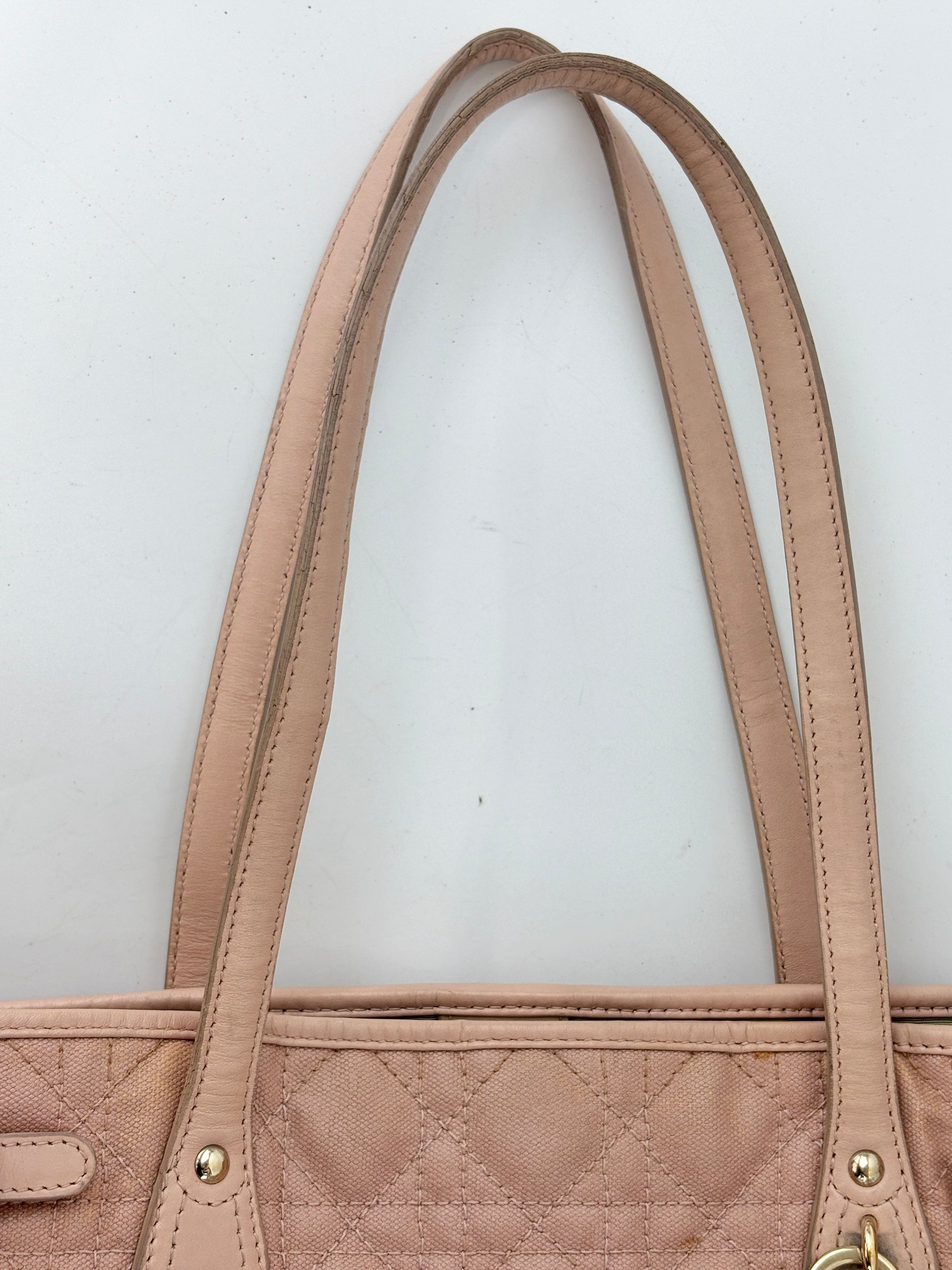 Medium Panarea Coated Canvas Cannage Tote Rosato