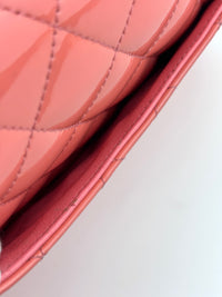 Classic Medium Flap Patent Salmon Pink SHW