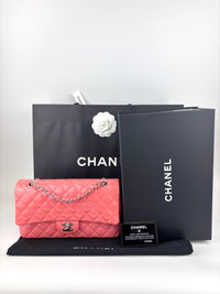 Classic Medium Flap Patent Salmon Pink SHW