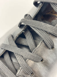 Brown Monogram Canvas & Black Leather Low Top Sneakers Size 9