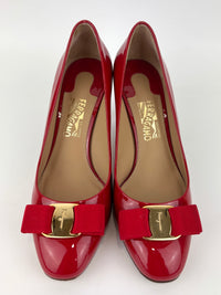 Erice 70 Lipstick Patent Calfskin Pumps Size 6D