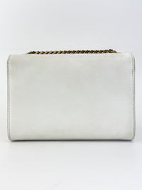 Kate Small in Grain de Poudre Embossed-Leather in White GHW