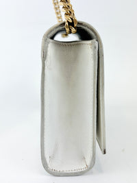 Kate Small in Grain de Poudre Embossed-Leather in White GHW