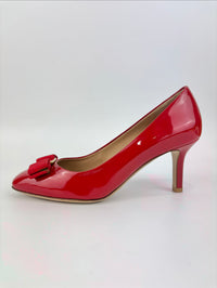 Erice 70 Lipstick Patent Calfskin Pumps Size 6D