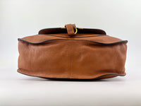 Medium Marcie Tan Brown Grained Leather Satchel Bag