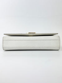 Kate Small in Grain de Poudre Embossed-Leather in White GHW