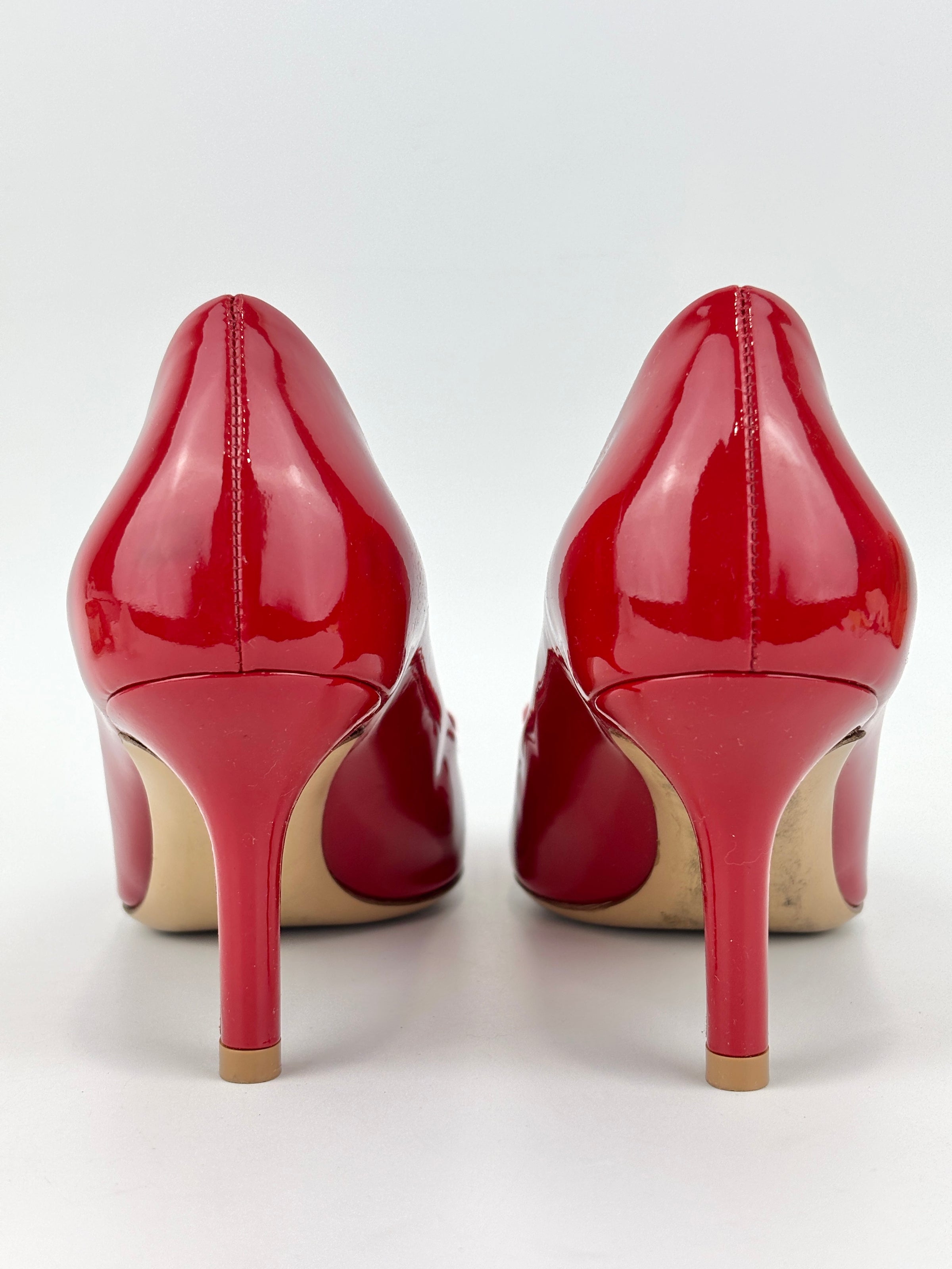 Erice 70 Lipstick Patent Calfskin Pumps Size 6D