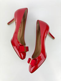 Erice 70 Lipstick Patent Calfskin Pumps Size 6D