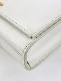 Kate Small in Grain de Poudre Embossed-Leather in White GHW